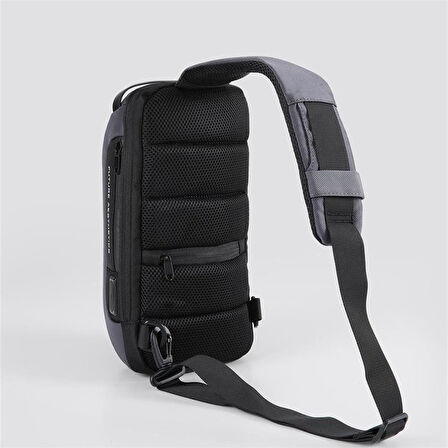 Ççs 51463 Tek Omuz Askılı Sırt ve Göğüs Çantası Gri