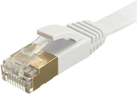  Lunatic 8049 Cat7 Rj45 Modem Internet Kablosu 0,5 Metre 10gbps 600mhz UÇLARI FABRİKASYON TAKILI Bilgisayar Modem İnternet Ethernet Kablosu