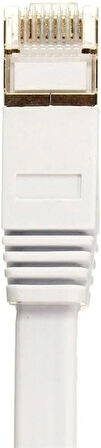  Lunatic 8049 Cat7 Rj45 Modem Internet Kablosu 0,5 Metre 10gbps 600mhz UÇLARI FABRİKASYON TAKILI Bilgisayar Modem İnternet Ethernet Kablosu