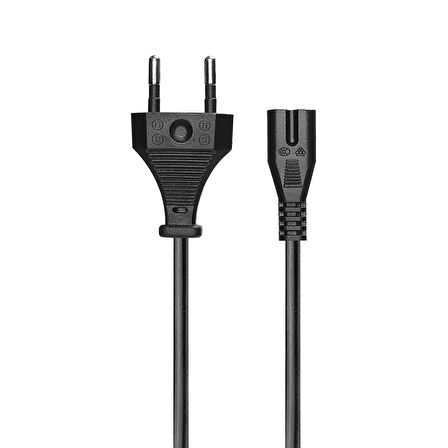 Lunatic SL-TP2 1.5m 0.75mm TEYİP FİŞİ Power Kablosu - Notebook Adaptör Işıldak Power Kablo 2 Pin Elektrik Güç Kablosu 