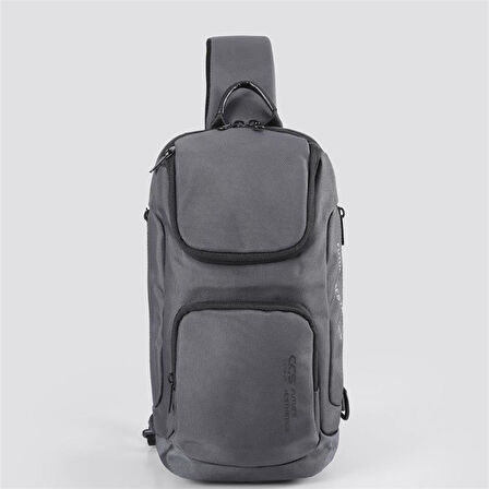 Ççs 51462 Tek Omuz Askılı Sırt ve Göğüs Çantası Gri
