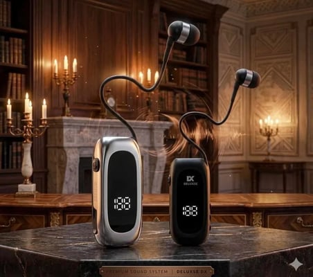 DELUXSE Bluetooth Çekmeli Kablolu Kulaklık