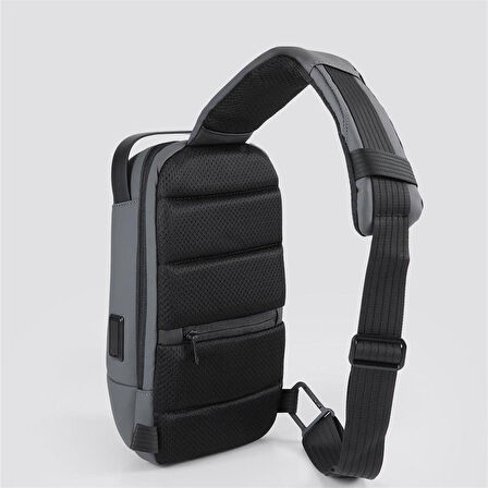 Ççs 51465 Tek Omuz Askılı Sırt ve Göğüs Çantası Gri