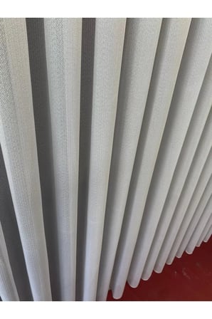 Arya Balık Sırtı Desenli Gri Renk 1/3 Sık Pile Tül Perde
