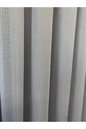 Arya Balık Sırtı Desenli Gri Renk 1/2,5 Orta Pile Tül Perde
