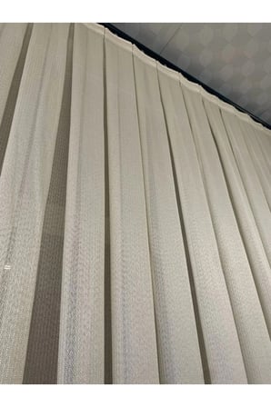 Arya Balık Sırtı Desenli Bej Renk 1/3 Sık Pile Tül Perde