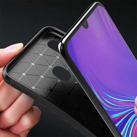 Gpack Samsung Galaxy A10s Kılıf Negro Karbon Dizayn Silikon