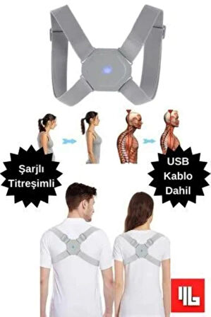 Sensörlü Ortopedik Dik Duruş Korsesi/ Şarjlı Titreşimli Kamburluk Önleyici Medical Korse