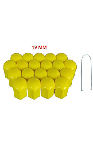 BİJON KAPAĞI DÜZ 19MM SARI 20Lİ SET
