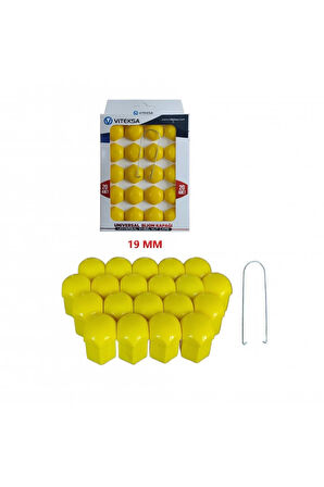 BİJON KAPAĞI DÜZ 19MM SARI 20Lİ SET