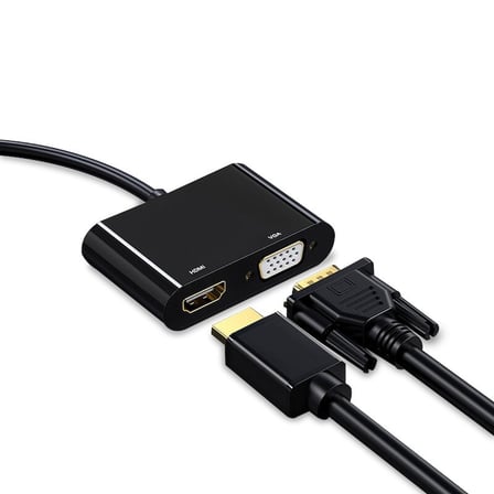 Lunatic 8052 Display To HDMI +VGA 4K Altın Kaplama 2'si 1 Arada 1080P Adaptör