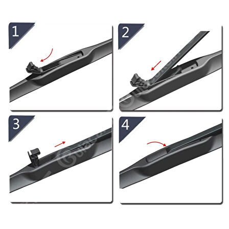 İnwells Hibrit Silecek Takımı Audi 80 Sedan 1991-1995 ile uyumlu
