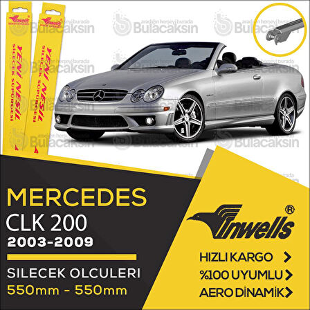 İnwells Muz Silecek Takımı Mercedes CLK 200 2003-2009 ile uyumlu