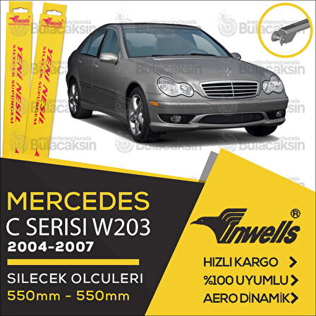 İnwells Muz Silecek Takımı Mercedes C Serisi W203 2004-2007 ile uyumlu