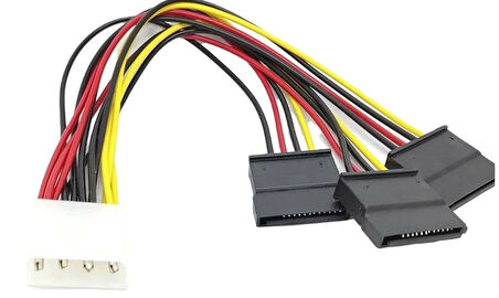 Lunatic 8549 Kasa içi 3 Port ide Molex Sata Power Hdd 4 Pin Güç Kablosu 4pin Molex erkek/ 3x 15pin SATA dişi 3 port sata dişi 1 port 4 pin ide power erkek