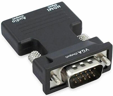 Lunatic 9944 Ses Destekli Hdmi To Vga Monitör Çevirici Dönüştürücü Adaptör Hdmi Portu olan Tüm Notebook, Laptop, Minibook, Tabletler ,  Fotoğraf Makineleri , Tablet PC ler , Masaüstü PC lerinizi