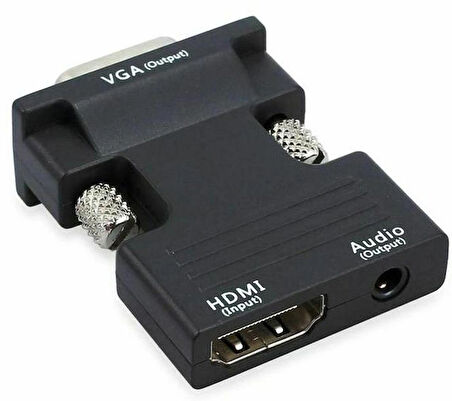 Lunatic 9944 Ses Destekli Hdmi To Vga Monitör Çevirici Dönüştürücü Adaptör Hdmi Portu olan Tüm Notebook, Laptop, Minibook, Tabletler ,  Fotoğraf Makineleri , Tablet PC ler , Masaüstü PC lerinizi