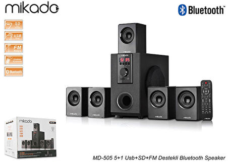 Mikado MD-505 5+1 Usb+SD+FM Destekli Bluetooth Speaker