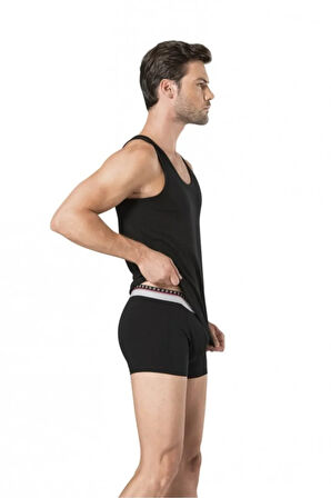 Erkek Çeyizlik Atlet ve Boxer 2'li Set, % 95 Pamuk - % 5 Elastan L1.PC.004.12.02