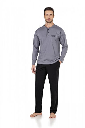Erkek Ev Giyim 3'lü Takım Çeyiz Seti Robdöşambr & Pijama Takımı L1.PC.004.12.12