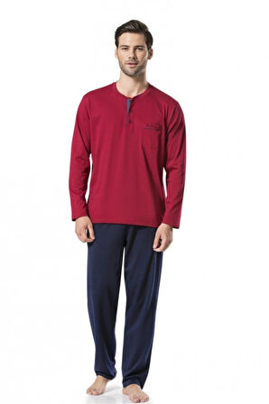 Erkek Ev Giyim %100 Pamuklu Pijama Takımı L1.PC.004.12.16