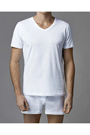 Erkek Giyim V Yaka Kısa Kollu 2'li Tişört Takım L1.ER.O04.S014