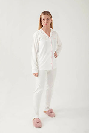 Kadın Klasik Regular Önden Düğmeli Pijama Takımı L1.PC.004.12.K15