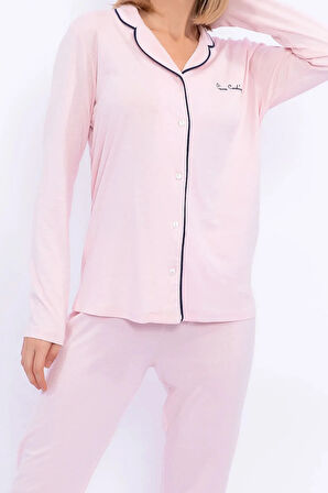 Kadın Klasik Regular Önden Düğmeli Pijama Takımı L1.PC.004.12.K15