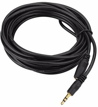 Lunatic 6942 5 Metre 3.5mm Dişi Erkek Kulaklık Stereo Uzatma Kablosu 5 Metre GOLD ALTIN BAŞLIK KULAKLIK UZATMA KABLOSU
