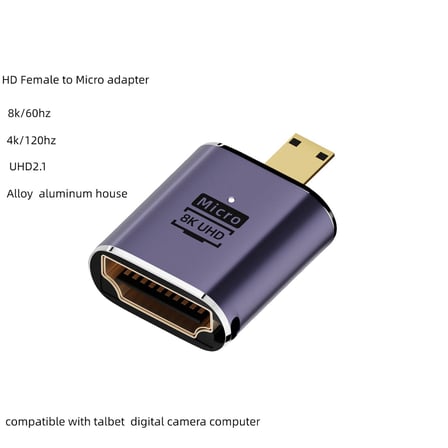Lunatic 8062 Micro Hdmi UHD 4K 8K Kablosuz HDTV Dönüştürücü Mini HDMI 8K Uzatma Adaptörü