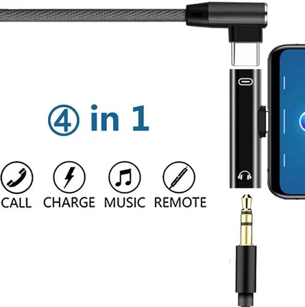 Lunatic 9044 Type C To 3.5mm Stereo Kulaklık Aux Şarj Çevirici Dönüştürücü Adaptör