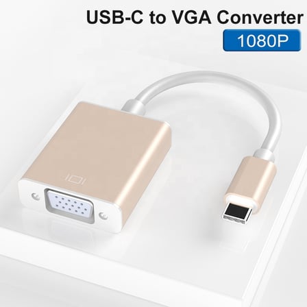 Lunatic 9446 USB 3.1 Type C To VGA Adaptör Çevirici Dönüştürücü