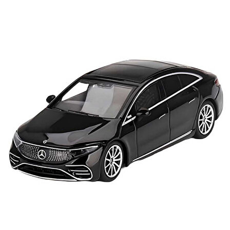 Diecast 1:64 Mercedes-Benz EQS580 4matic Mini GT Black Model Araba