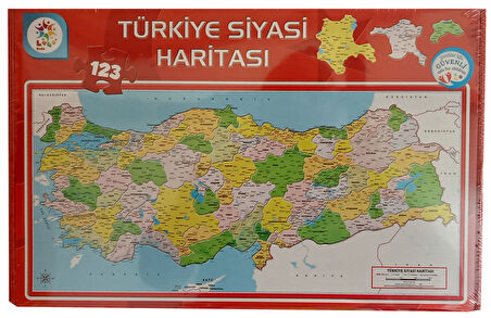 123 Parça Türkiye Siyasi Haritası Kutulu Puzzle