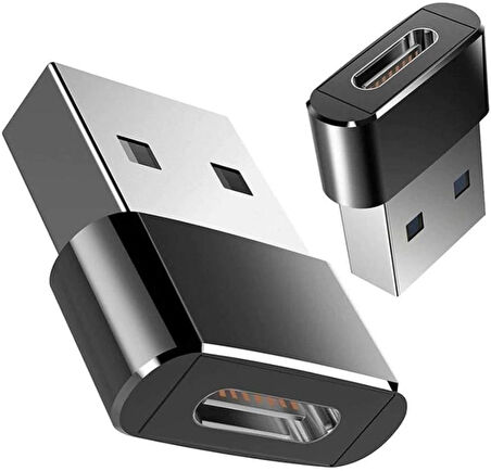 Lunatic 2944 USB 3.0 To Type-C Şarj Data Çevirici Dönüştürücü Adaptör - Dişi USB'den Type-C Soketine Çevirir - İki Ucu Type-C Olan Kablo İle Standart USB Üzerinden Şarj Edilir (