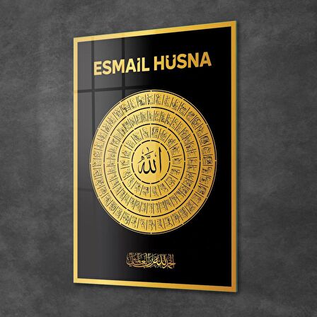 Decovetro Cam Tablo Esmaül Hüsna Dini İslami Tablo