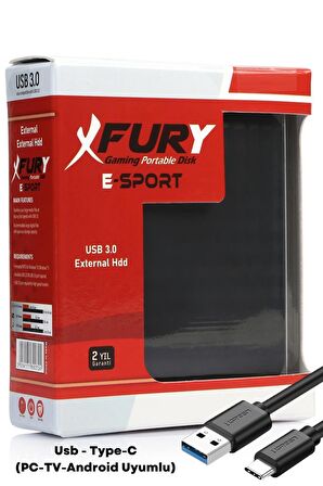 Fury E-sport 500 Gb Harici Disk - Taşınabilir Disk - Taşınabilir Harddisk