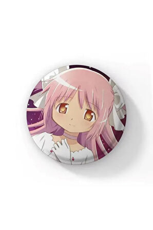 Puella Magi Madoka Magica Anime Buton Rozet 44 mm