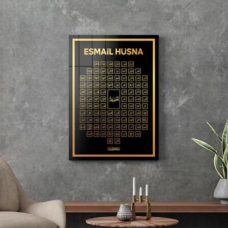 Decovetro Cam Tablo Esmaül Hüsna Dini İslami Tablo