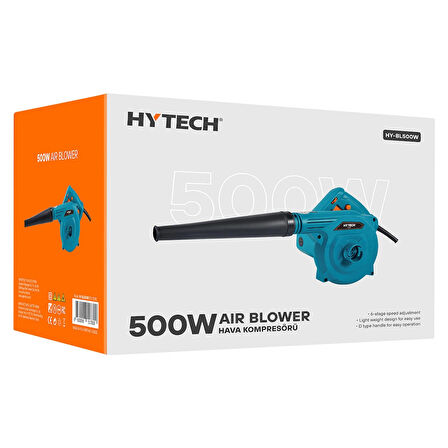 Lunatic Hytech HY-BL500W Gerçek 500W 6 Kademeli Kapı Aralara Araç Koltuk Araları Bilgisayar Kasa içi Temizleme Çok Amaçlı Kullanımlı Hava Üfleme Kompresörü