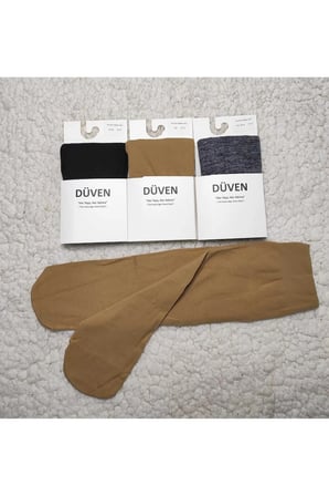 3'Lü Paket Cotton Dizaltı Mat Extra Yumuşak Renkli Pantolon Çorap