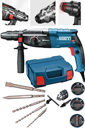 Eisenn Germany Technology Wall Tool 3600 W Bakır Sargı Kırıcı Delici Hilti Matkap + 5 Pcs Set