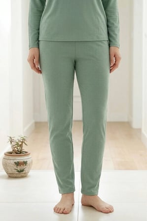 Kadın Dantelli Bambu Viskon Uzun Kollu Mevsimlik Soft Örme Pijama Takımı