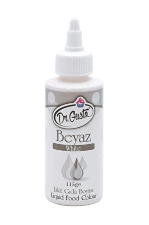  Dr Gusto Su Bazlı Likit Gıda Boyası 115 Gr Beyaz