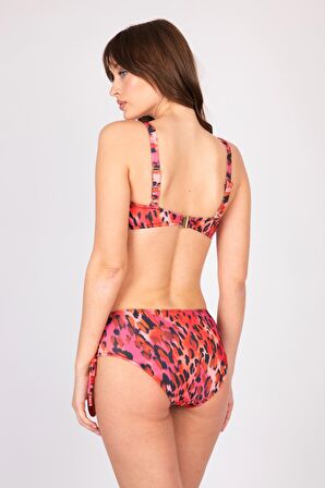 Leopar Desenli Toparlayıcı Bikini Takımı