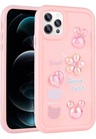 iPhone 14 Pro Max Uyumlu Kılıf Kabartma Figürlü Parlak Toys Silikon Kapak