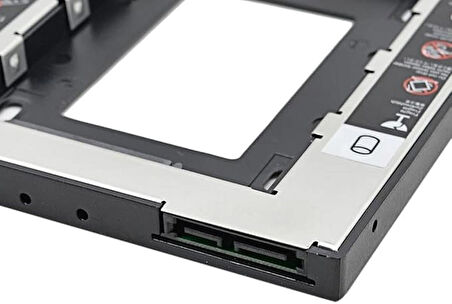 Lunatic 1647 9,5 mm 2,5 inç SSD HDD Sabit Disk İçin Sürücü Sata 3 (Dizüstü Bilgisayar) Sabit Sürücü Çerçevesi SSD veya SATA Diskinizi Harddisk Yuvasına Takıp, Bu Cihaz da DVD/CD okuyucusuna Takılır