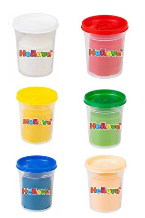 Kutulu Rengarenk Doğal Oyun Hamuru 6 Adet Oyun Hamuru Play Dough 6 x 100 Gram