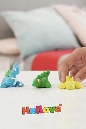 Kutulu Rengarenk Doğal Oyun Hamuru 6 Adet Oyun Hamuru Play Dough 6 x 100 Gram