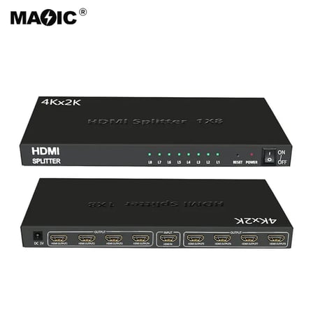 Lunatic 7014 HDMI SPLITTER 1×8 4K 8 PORT 1080P 4K X 2K 3D 8 PORT HDMI SPLITTER DAĞITICI